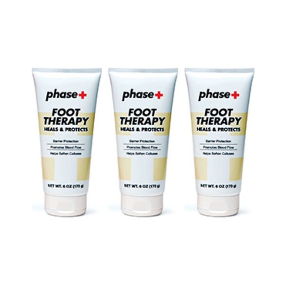 Qty (3) Phase Plus Foot Therapy Barrier Cream Lotion Formulated For Diabetics - Picture 2 of 2